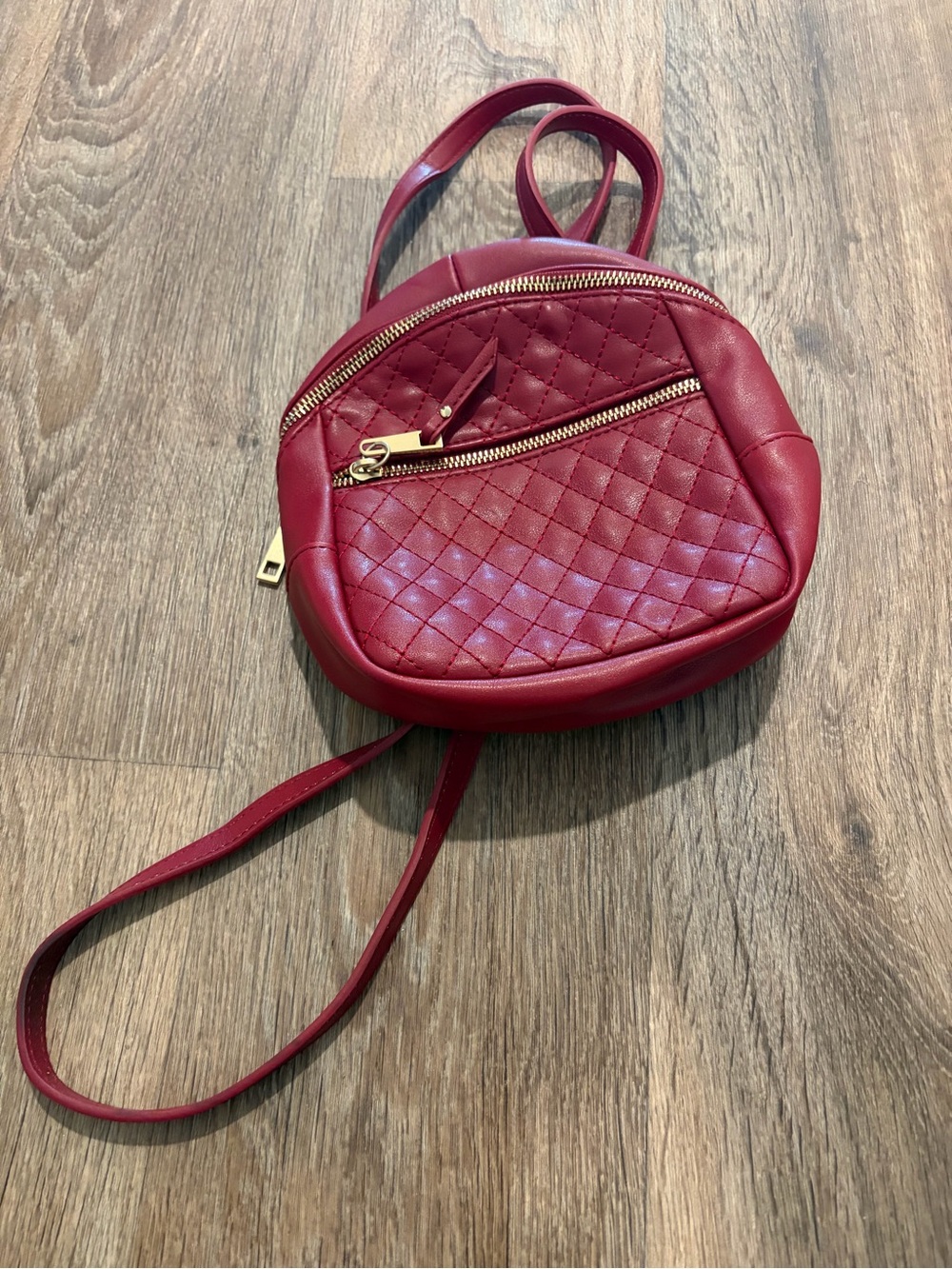 Quilted Red Mini Crossbody Bag - Women's Fashion Bag